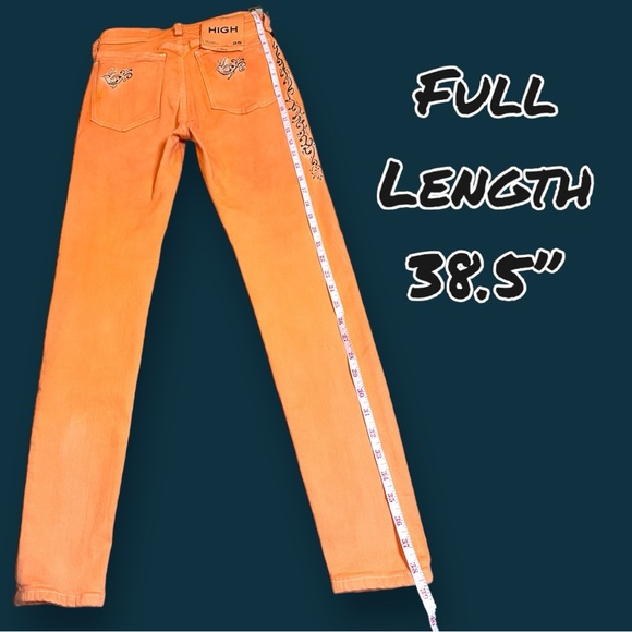 🎉HP!🎉 Originally White High Rise Skinny Jeans in White, Now Apricot. Size 25 - Picture 7 of 11